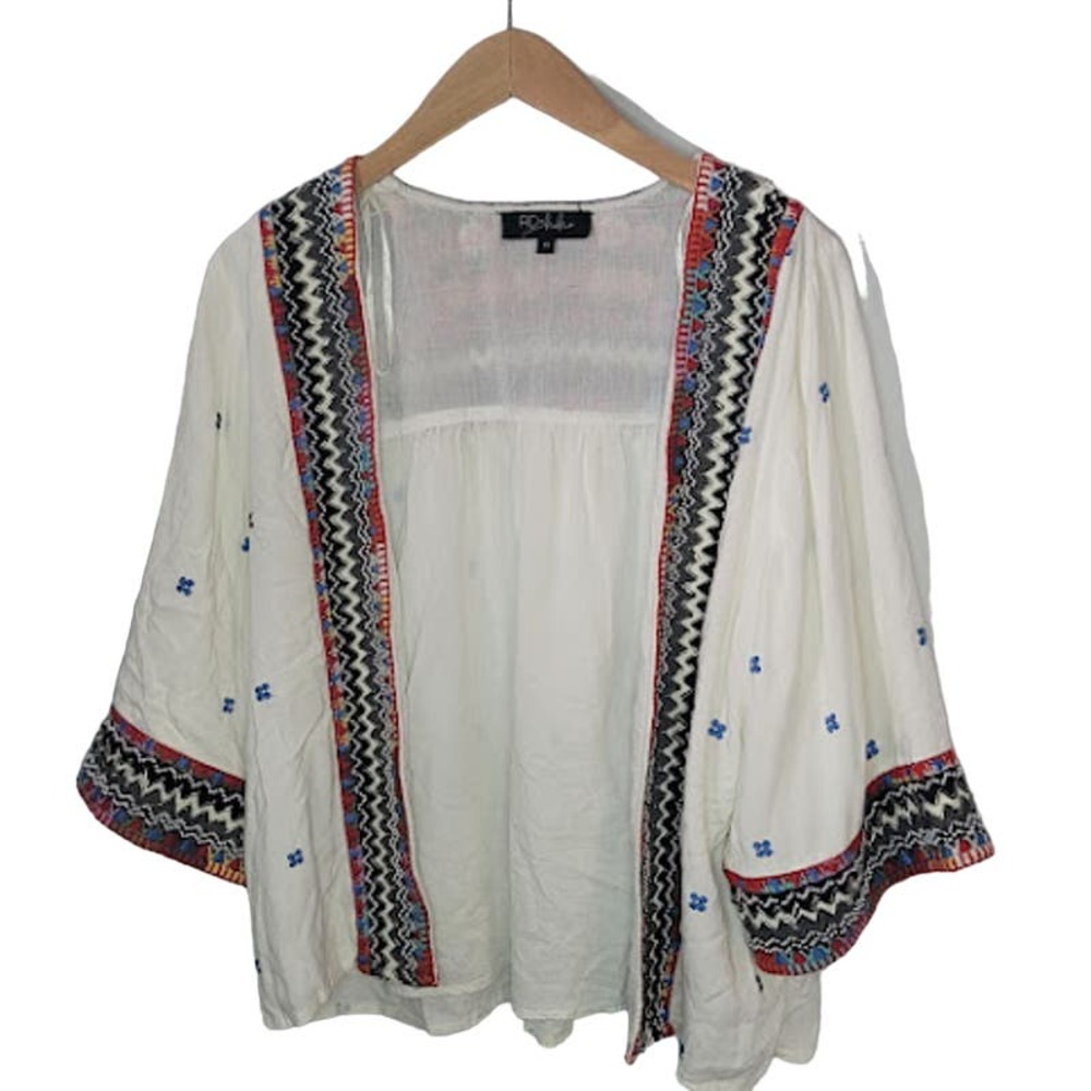 Anthropolgie- RD Koko- Embroidered and beaded Swing Cardigan- size XS